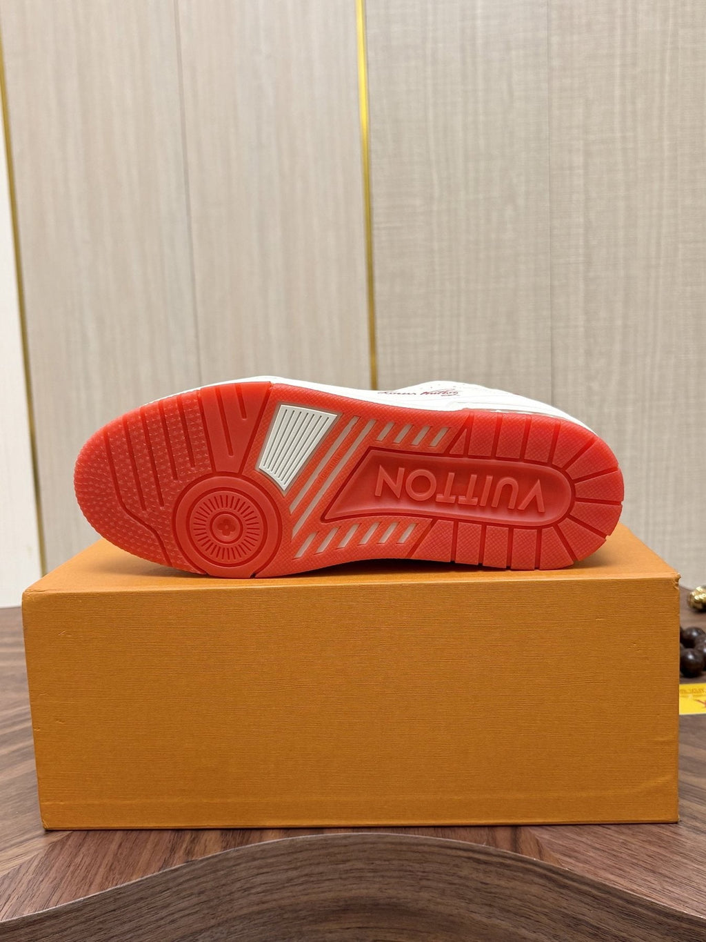 Louis Vuitton Red and Blue Accent Sneakers