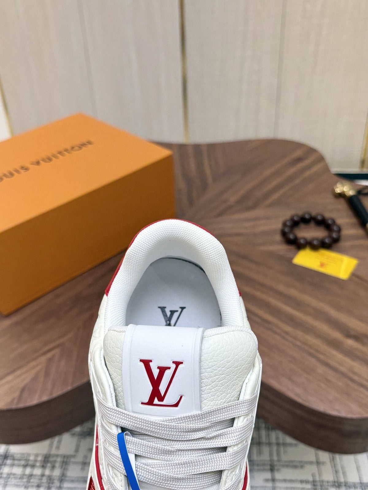 Louis Vuitton Red and Blue Accent Sneakers
