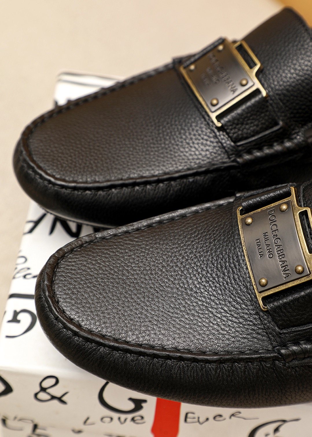 Dolce & Gabbana Men's Black Buckle Loafers