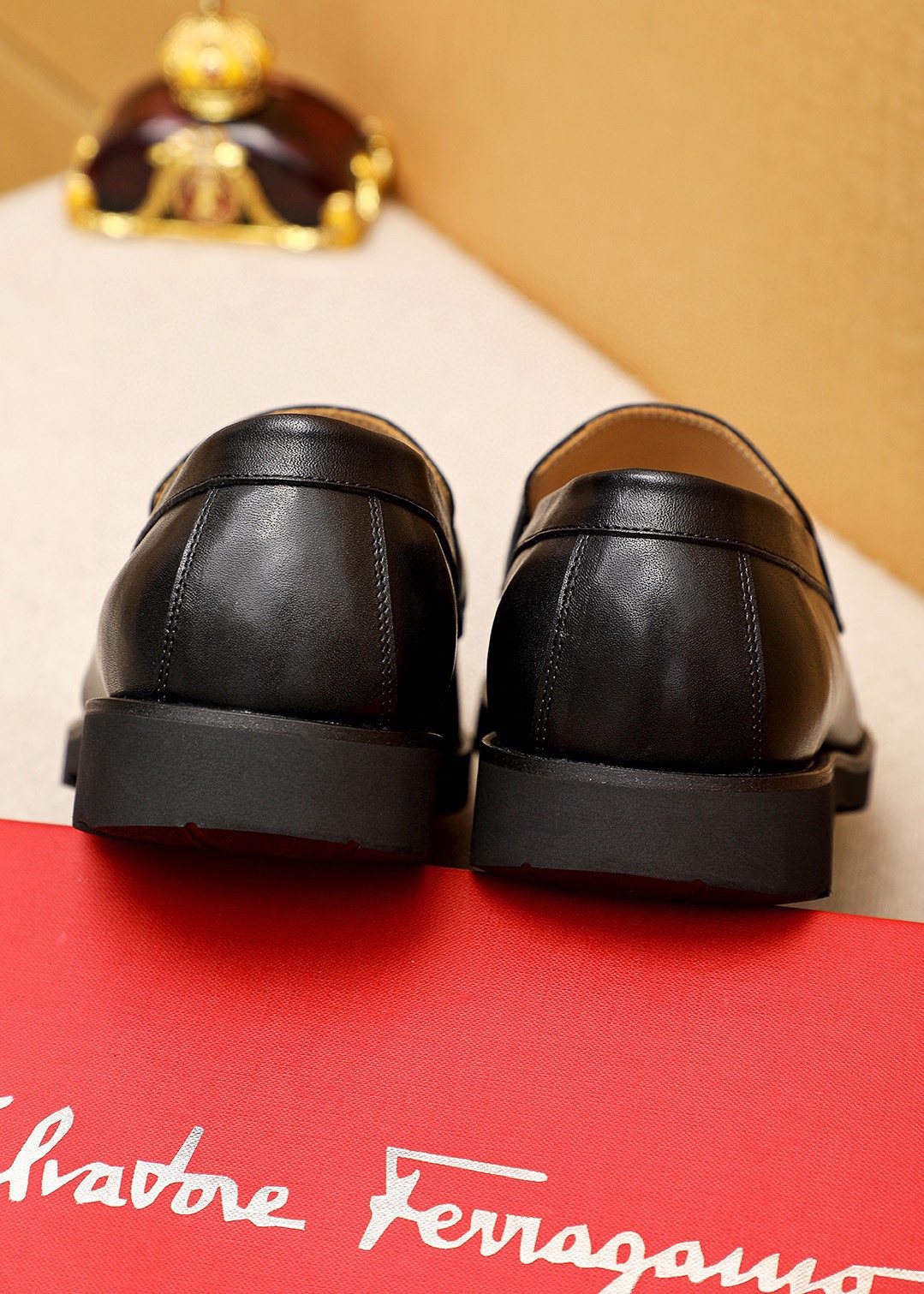 Ferragamo Black Buckle Loafers - Lugged Outsole
