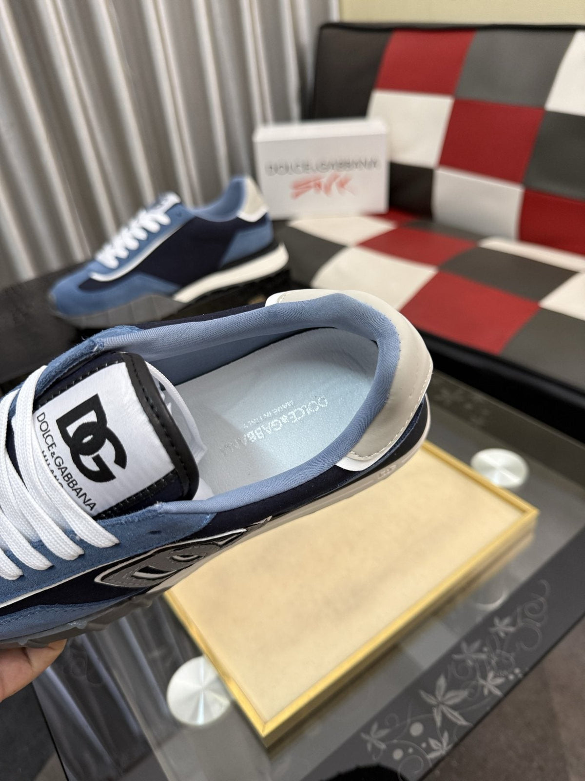 Dolce & Gabbana Blue DG Low-Top Sneakers