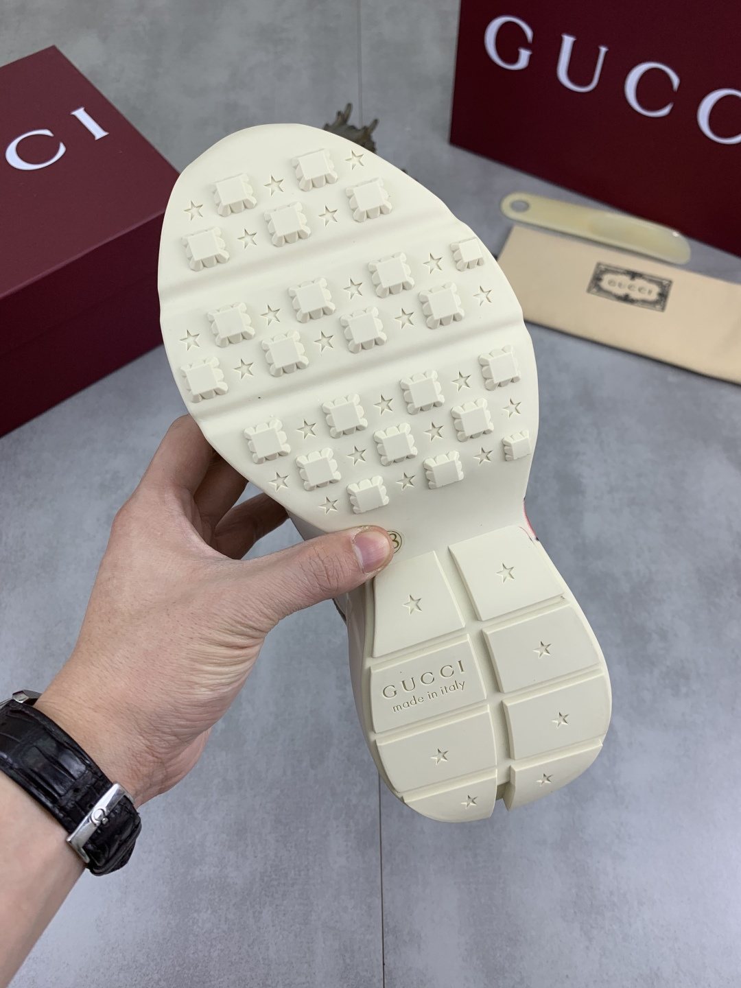 Gucci Strawberry Graphic Chunky Sneakers