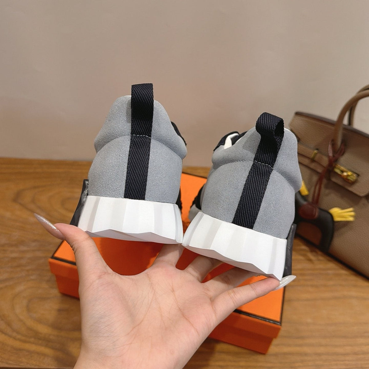 Hermès Paneled Low-Top Sneakers