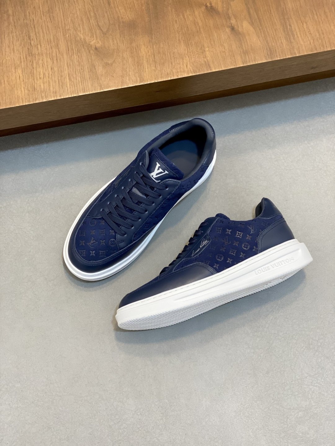 Louis Vuitton Monogram Low-Top Sneakers - Tonal Monogram-Patterned Upper
