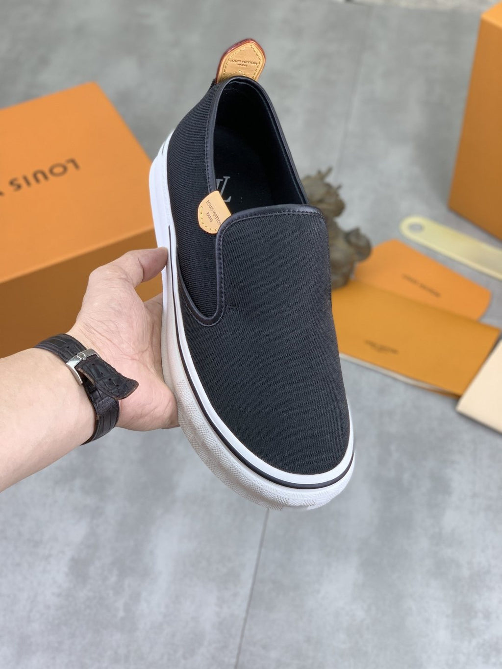 Louis Vuitton Elastic-Gore Slip-On Sneakers