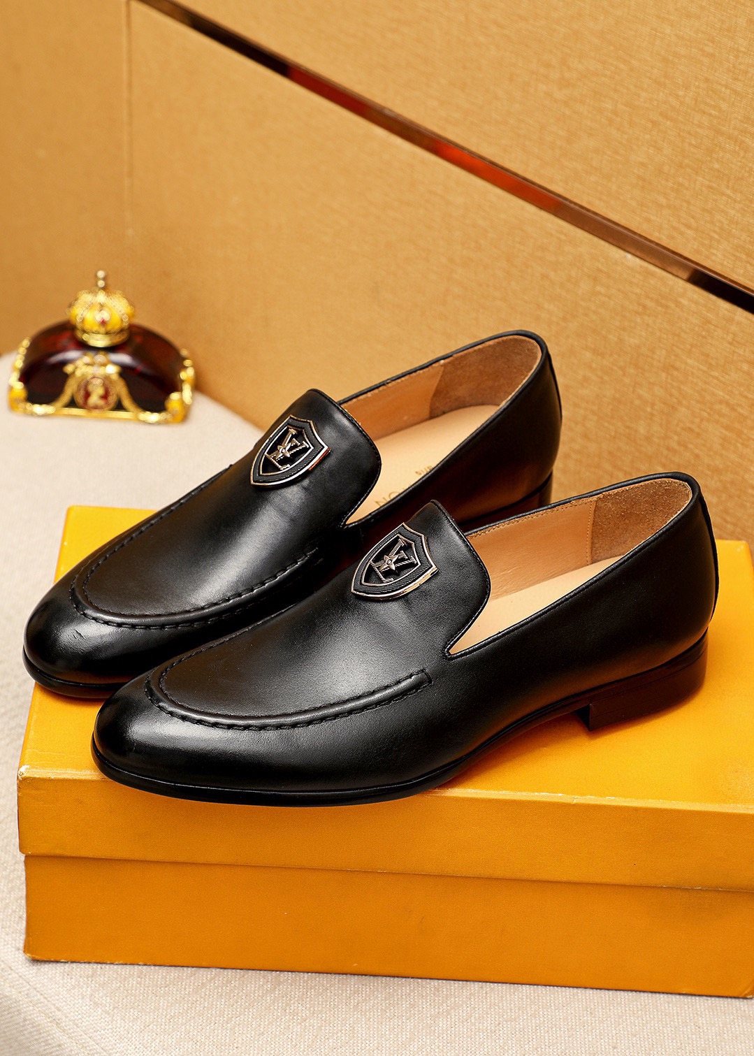 Louis Vuitton Shield-Detail Slip-On Shoes