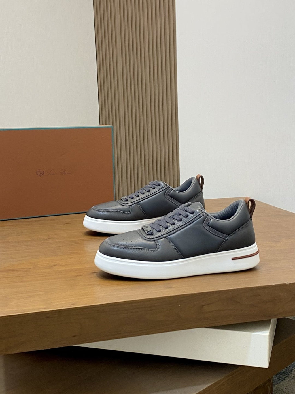 Loro Piana Men's Tennis Walk Low-Top Sneakers - Contrast Heel Tab