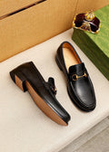 GUCCI Leather Horsebit Loafers