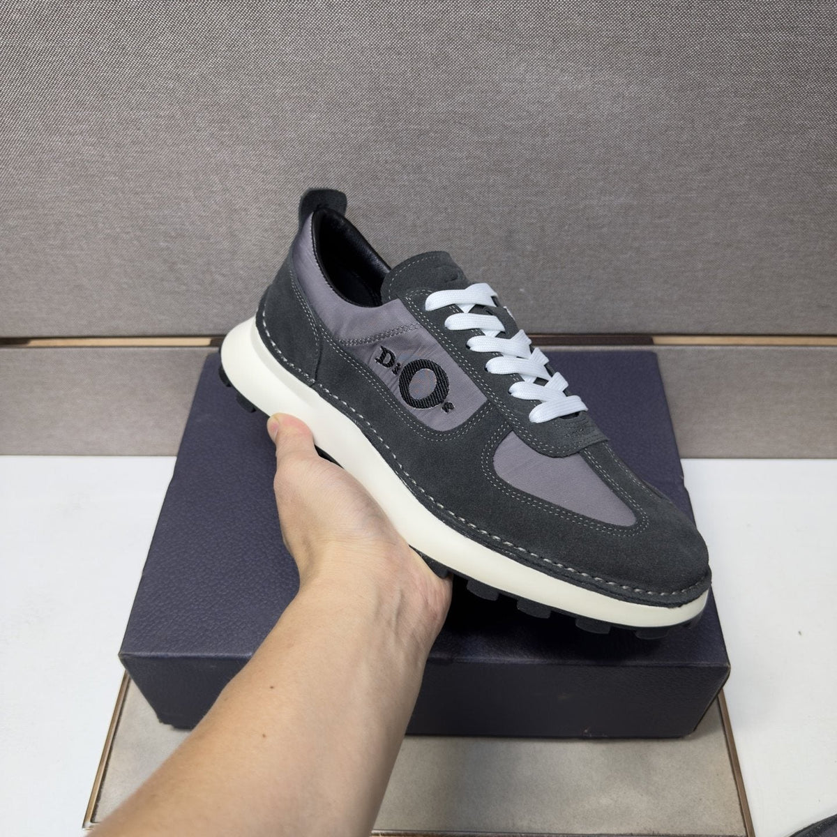 Dior Men's Paneled Low-Top Sneakers