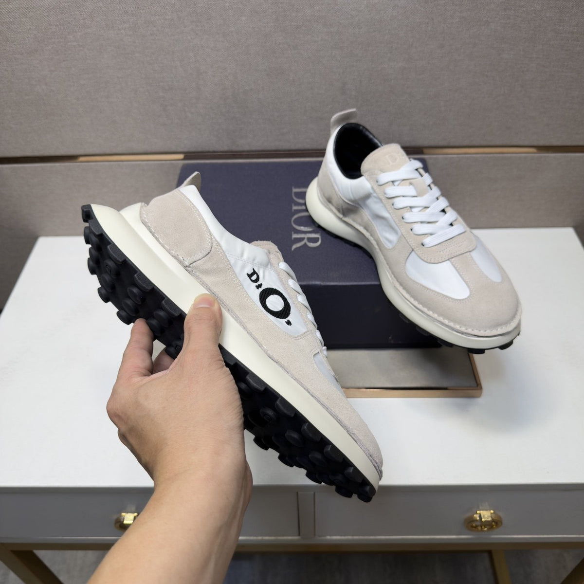 Dior Men's Paneled Low-Top Sneakers