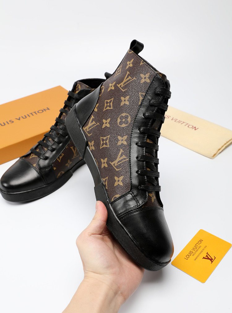 Louis Vuitton Monogram High-Top Sneakers