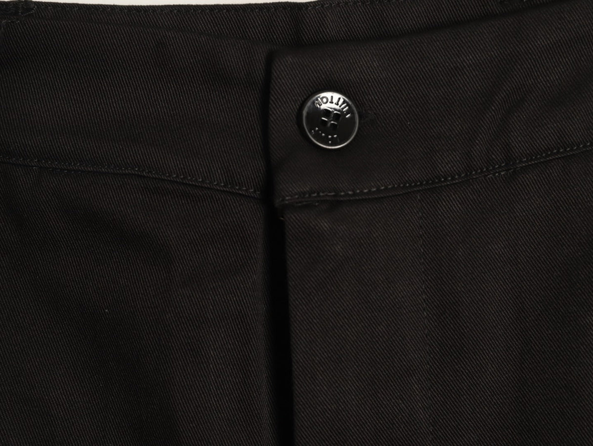 Louis Vuitton Panelled Flocked Denim Trousers - Black