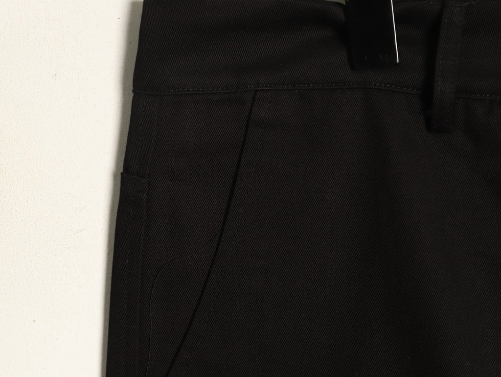 Louis Vuitton Panelled Flocked Denim Trousers - Black
