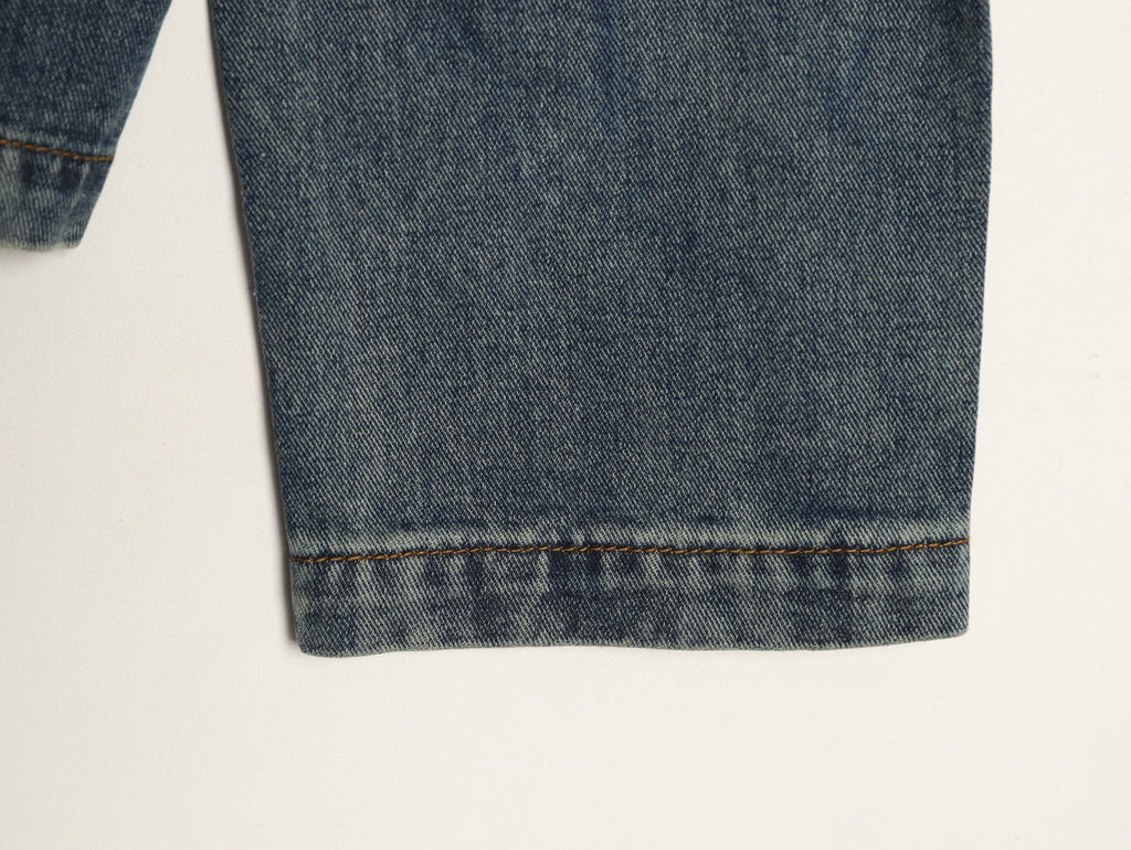Louis Vuitton Monogram-Style Front-Panel Denim Jacket - Charcoal